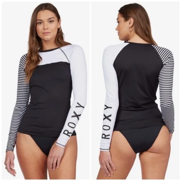Roxy LS Stripe Rashguard - Picture 1 of 8